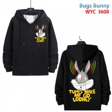 Bugs Bunny anime zipper cotton long sleeve hoodies...