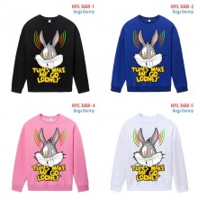 Bugs Bunny anime long sleeve round neck thin cotton hoodies cloth