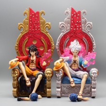 One Piece Emperors Nika Luffy Throne Sitting anime...
