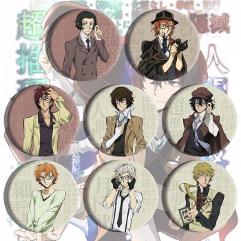 Bungo Stray Dogs anime brooch pins set(8pcs a set)58MM