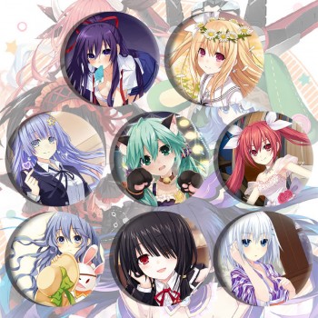 Date A Live anime brooch pins set(8pcs a set)58MM