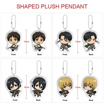 Attack on Titan anime custom shaped plush doll key chain