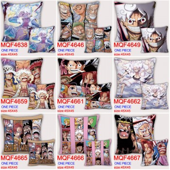 One Piece anime two-sided pillow 450*450MM