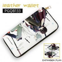 Gintama anime long zipper leather wallet purse