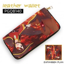 Kono subarashi sekai ni shukufuku wo anime long zipper leather wallet purse