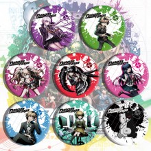 Dangan Ronpa anime brooch pins set(8pcs a set)58MM