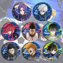 58MM Blue Lock anime brooch pins set(8pcs a set)
