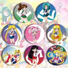 Sailor Moon anime brooch pins set(8pcs a set)58MM