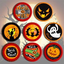 Halloween brooch pins set(8pcs a set)58MM