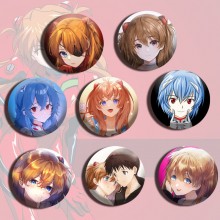 EVA anime brooch pins set(8pcs a set)58MM