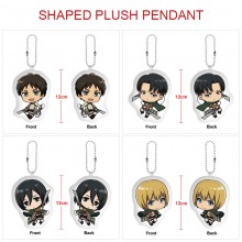 Attack on Titan anime custom shaped plush doll key chain