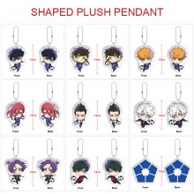 Blue Lock anime custom shaped plush doll key chain