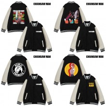 Chainsaw Man anime baseball block jackets uniform coats hoodie