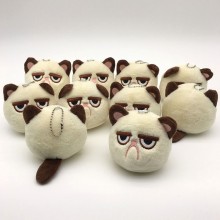 3inches Grumpy Cat plush dolls set(10pcs a set)
