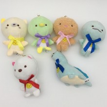 4inches Sumikko Gurashi anime plush doll set(6pcs ...