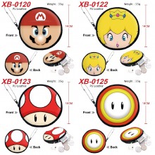 Super Mario anime pu zipper round wallet coin purse