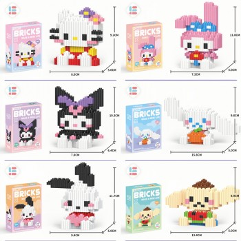 Melody kitty Cinnamoroll Kuromi Pochacco Lotso building blocks