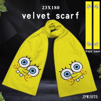 Spongebob anime velvet scarf