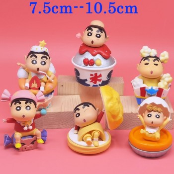 Crayon Shin-chan anime figures set(6pcs a set)(OPP bag)