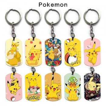 Pokemon anime dog tag military army key chain