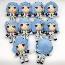 6.4inches EVA Ayanami Rei anime plush dolls set(10pcs a set)