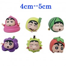 Crayon Shin-chan fruits anime figures set(6pcs a s...