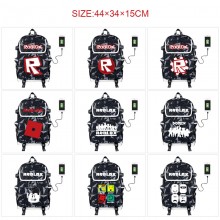 ROBLOX game USB charging laptop backpack school bag