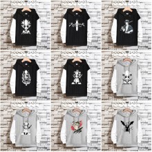 Black Clover anime fake two pieces thin cotton hoo...