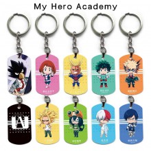 My Hero Academia anime dog tag military army key chain