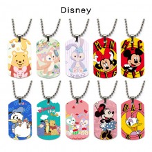 Mickey Mouse mermaid Pooh anime dog tag military a...