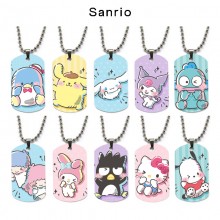 Sanrio Melody kitty Cinnamoroll Kuromi dog tag mil...