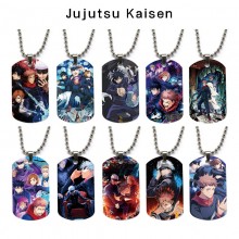 Jujutsu Kaisen anime dog tag military army necklac...