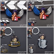 Attack on Titan anime movable key chain/necklace