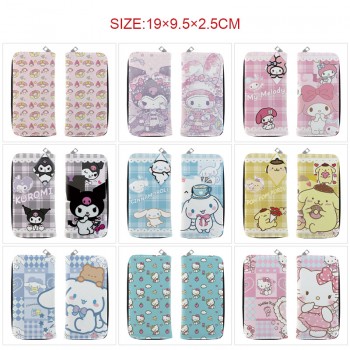 Sanrio Melody kitty Cinnamoroll Kuromi long zipper wallet purse