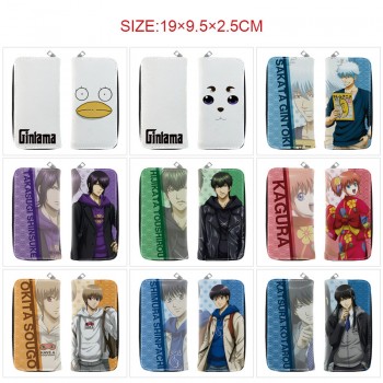 Gintama anime long zipper wallet purse