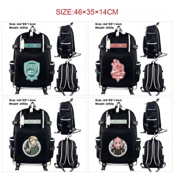 SPY x FAMILY anime USB charging laptop backpack school bags