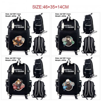 Jujutsu Kaisen anime USB charging laptop backpack school bags