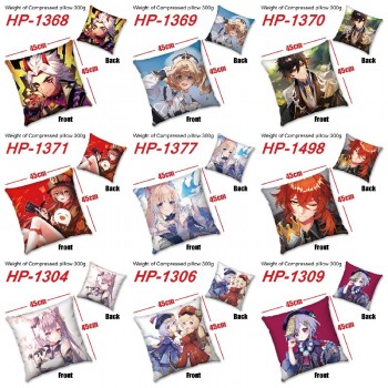 Genshin Impact game two-sided pillow pillowcase 45*45cm