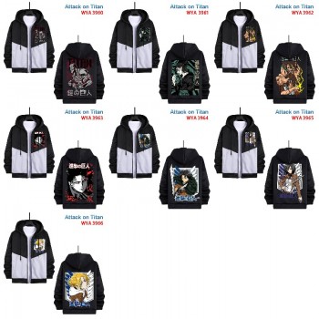 Attack on Titan anime zipper cotton long sleeve hoodies cloth