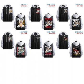 One Piece anime zipper cotton long sleeve hoodies cloth