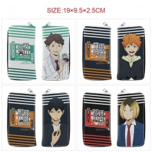 Haikyuu anime long zipper wallet purse