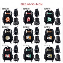 Haikyuu anime USB charging laptop backpack school bags