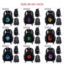 Genshin Impact game USB charging laptop backpack school bags