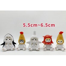 Shark cat anime figures set(5pcs a set)(OPP bag)