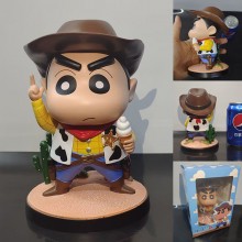 Crayon Shin-chan cowboy anime figure 17cm