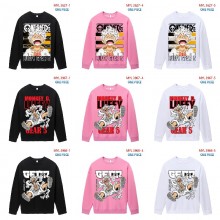 One Piece anime long sleeve round neck thin cotton hoodies cloth