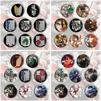 Attack on Titan anime brooch pins set(8pcs a set)58MM