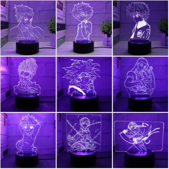 Hunter x Hunter Anime Acrylic Figure 3D Lamp USB Night Light