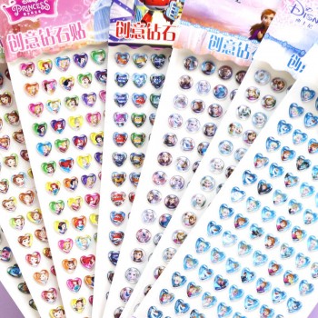 The princess acrylic diamond 3D stickers(price for 10pcs mixed)