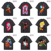 Dragon Ball anime short sleeve wash water worn-out cotton t-shirt